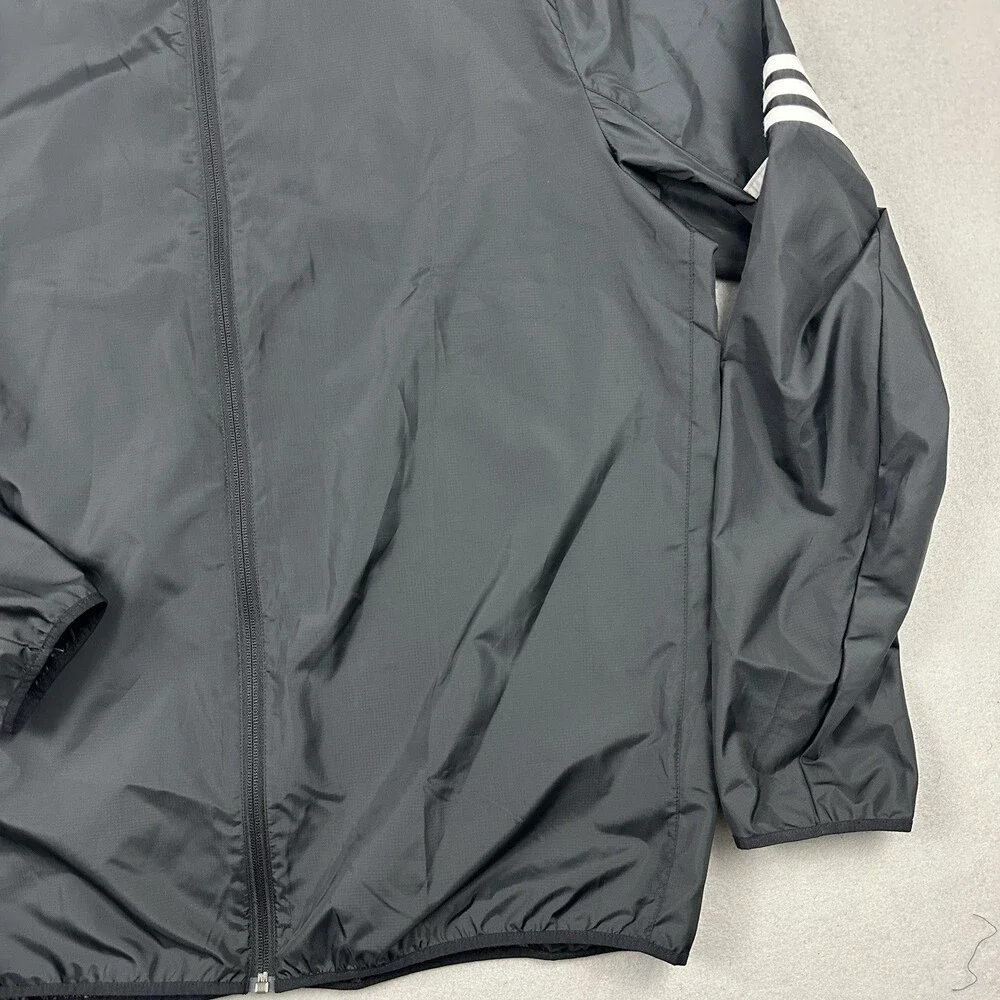Adidas Running Jacket Men Extra Large Black Response Lightweight Windbreaker XL